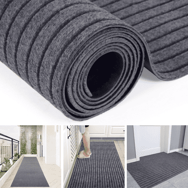 OVYEOFR Commercial Carpet Runners, 3 x 10 ft Non-Slip Hallway Runner Rugs for Entryway Kitchen Laundry Indoor Outdoor, Gray