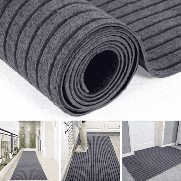 OVYEOFR Commercial Carpet Runners, 3 x 10 ft Non-Slip Hallway Runner Rugs for Entryway Kitchen Laundry Indoor Outdoor, Gray