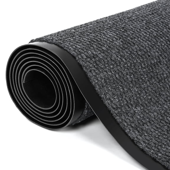 OVYEOFR 3ft x 10ft Commercial Rug, Non-Slip Entrance Mat, Indoor Outdoor Hallway Runner Rug for Home Office High Traffic Area, Gray