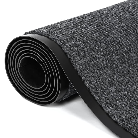 OVYEOFR 3ft x 10ft Commercial Carpet, Non-Slip Entrance Mat with Rubber Backing, Indoor Outdoor Door Mat for Home Office High Traffic Area, Gray