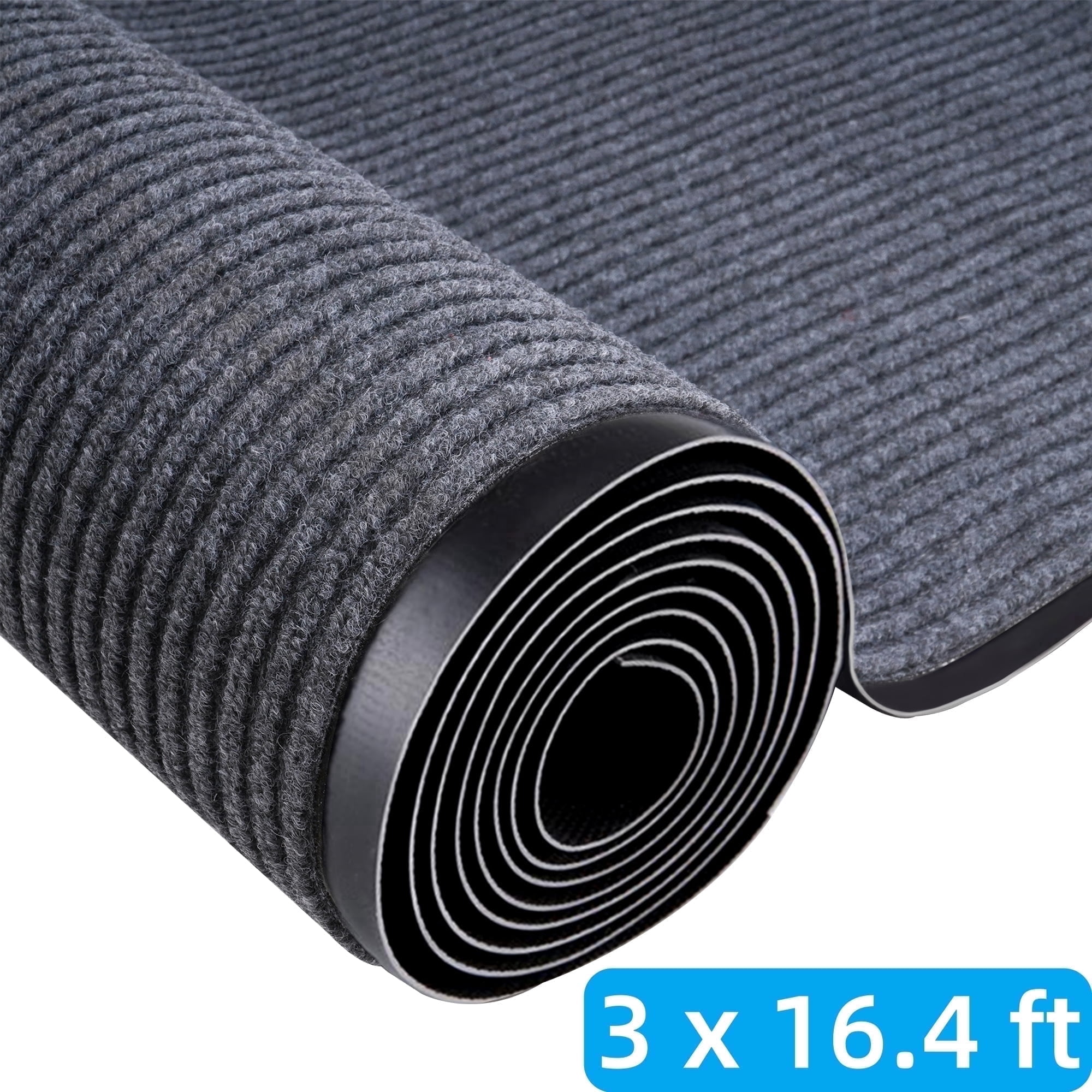 OVYEOFR 3'x16.4' Runner Rug, Gray Carpet for Entryway, Indoor Outdoor ...
