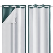 OVZME 100% Blackout Curtains Liner with 14 Rings, Total Darkening Thermal Theater Curtains Liner for 84 Inch long Curtains Behind Energy Efficient Curtains for Winter, Each 40" Wx80 L