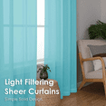 thumbnail image 1 of OVZME Aqua Voile Sheer Curtains 63 Inch Long Set of 2, Semi Sheer Light Filtering Rod Pocket Drapes for Living Room Bedroom, Each 42x63 Inch, 1 of 4