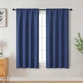 thumbnail image 1 of OVZME Bethany Blue Light Filtering Curtains 63 Inch Length 2 Panels Set, Farmhouse Faux Linen Textured Window Treatment Drapes for Living Room Bedroom, 40"Wx63"L Inch, Blue, 1 of 5