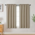 thumbnail image 1 of OVZME Bethany Camel Curtains 54 Inch Length 2 Panels Set, Solid Faux Linen Textured Dorm Decor Soft Airy Dual Rod Pocket Light Filtering Curtains for Bedroom Cortinas Para Sala, Each 30"Wx54"L, 1 of 5