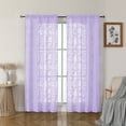 thumbnail image 1 of OVZME Darla Lavender Sheer Curtains 72 Inches Long 2 Panels Set, Light Filtering Jacquard Curtains for Living Room Bedroom, Balance Light & Privacy Curtains for Sliding Glass Doors, 42Wx72L Inch, 1 of 7