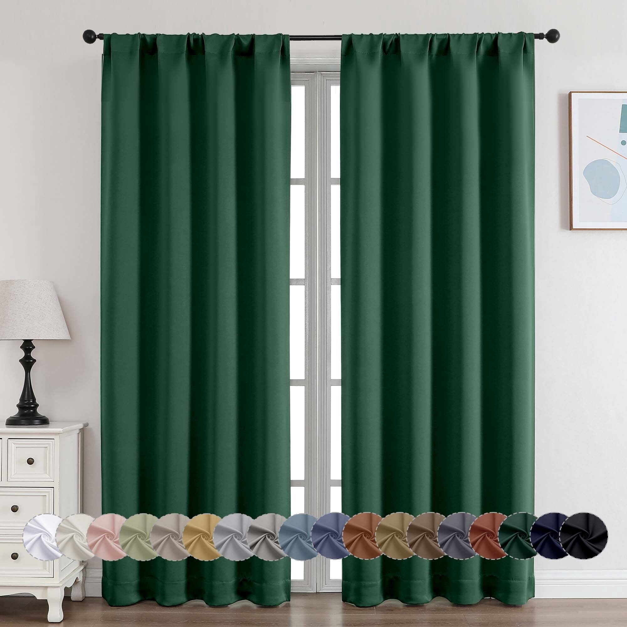 OVZME, Blackout Curtains, 40x72 inches, 2 panels, Room Darkening ...
