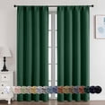 thumbnail image 1 of OVZME Evergreen Blackout Curtains for Bedroom 72 Inch Length 2 Panels Set, Privacy Thermal Insulated Rod Pocket Room Darkening Curtains for Living Room Front Door, W40 x L72 Inch, Evergreen, 1 of 7