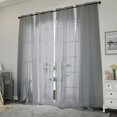 thumbnail image 1 of OVZME Extra Long Sheer Curtain Panels 96 Inches, 4 PCS, Voile Top Dual Rod Pockets Soft Touching Window Drapes Treatment for Children Room/Bedroom/Living Room/Hotel, 40W x 96L inch, Charcoal Grey, 1 of 7