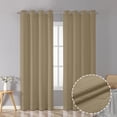 thumbnail image 1 of OVZME Ivy Embossed Taupe Curtains 84 Inch Length 2 Panels Set,Elegant Modern 3D Embossed Fall Leaf Textured Farmhouse Curtains for Nursery Light Filter Room Darkening Grommet Window Drapes,52"Wx84"L, 1 of 7