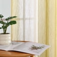 thumbnail image 1 of OVZME Yellow Ombre Print Crushed Sheer Curtains 84 Inch 2 Panels, Light Filtering Window Drapes for Living Room Bedroom, Rod Pocket, Each 42Wx84L Inch, 1 of 5