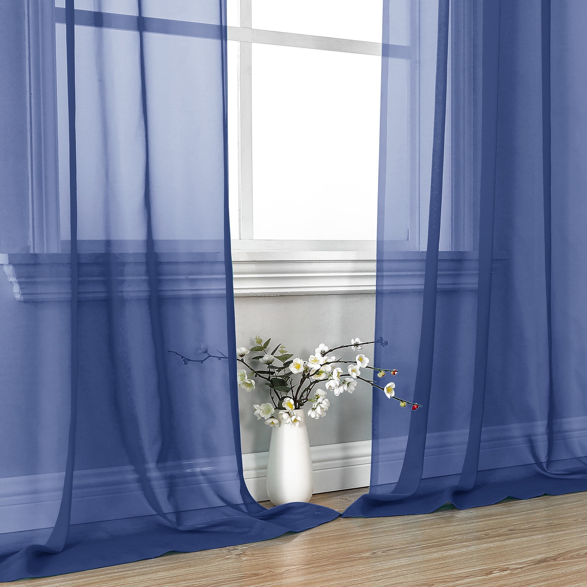 OVZME Sheer Curtain Panels 84 inch length 2 Panels, Solid Voile Top Dual Rod Pockets Stylish Breatha(图1) OVZME Sheer Curtain Panels 84 inch length 2 Panels, Solid Voile Top Dual Rod Pockets Stylish Breatha(图1)
