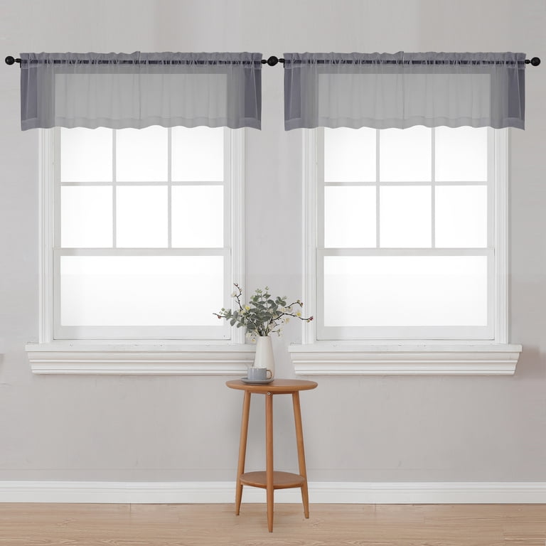 Mini Kitchen Window Curtain MIULEE Window Valance Half Window Sheer