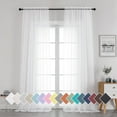 thumbnail image 1 of OVZME White Sheer Curtains Extra Long 108 inches 2Pcs - Solid Voile Window Panels for Patio/Sliding Door/Living Room/Wedding/Party Ceremony, Elegant Large Drapes, 2 Panels=84 inches Width, 9FT L, 1 of 5