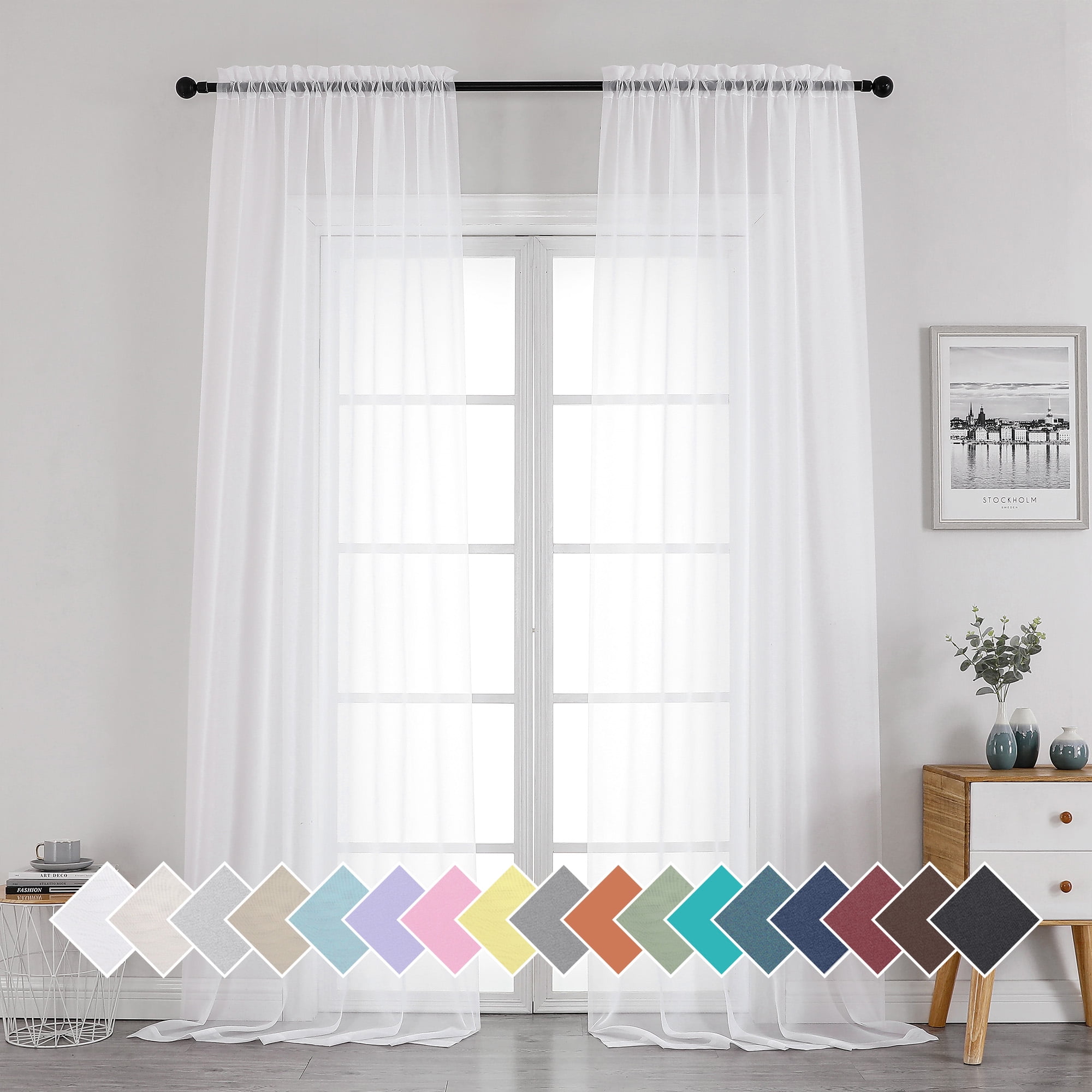 Sheer Curtains 108 14 - s7593pb