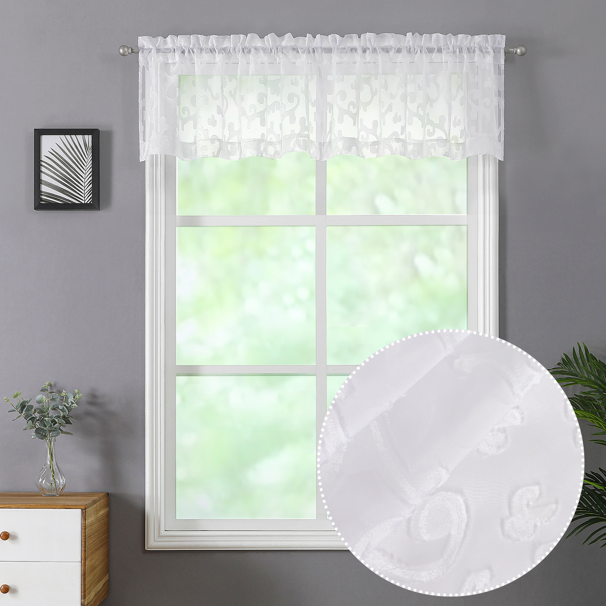 2.5 Inch CLEAR Valance Clips for Window Blind Valance (Pack of 10)