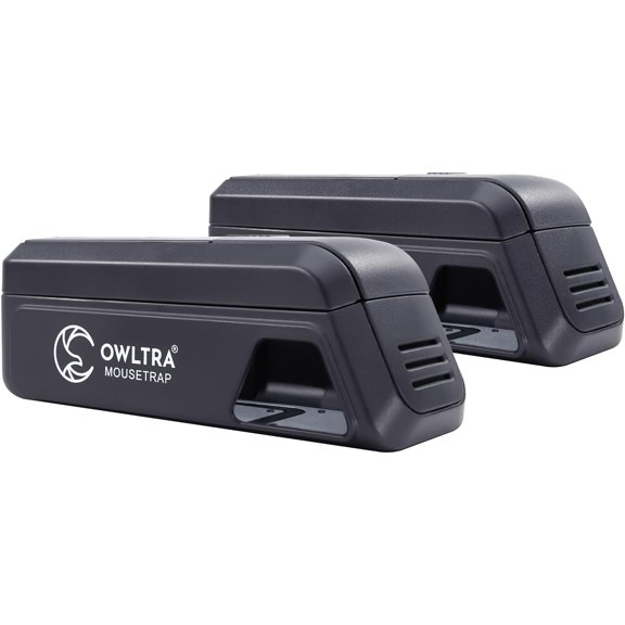 OW-2 Indoor Electric Mouse Trap 2 PCS, Instant Kill Rodent Zapper with Pet Safe Trigger, Black