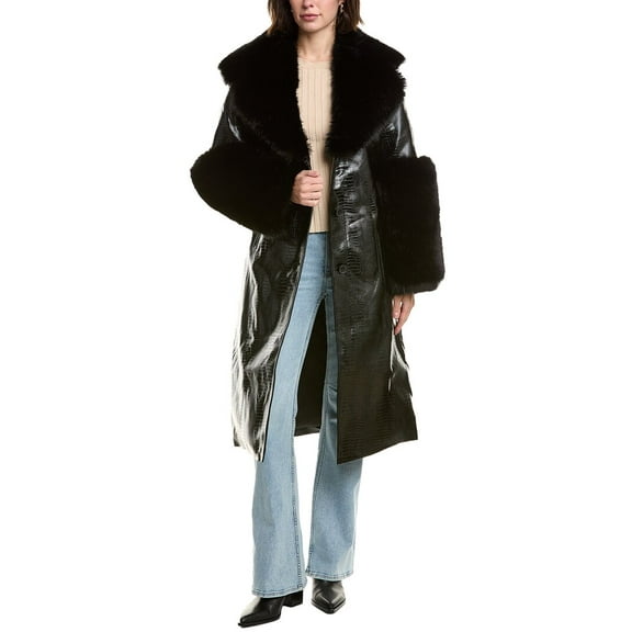 OW Collection womens Astrid Coat, xs, Black
