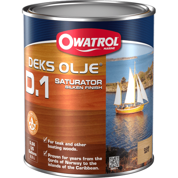 OWATROL D1 - 0.66 US Gallon  Exotic Wood Saturator Based on Alkyd Resins and Natural Plant Oils for Terraces Garden Furniture Boats Grating Gates  Saturator Hardwood