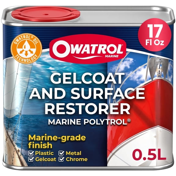 Owatrol Marine Polytrol 17 Oz - Gel Coat for Boat, Gelcoat Marine Restorer, Boat Oxidation Remover, Fiberglass Restorer for Boats, Protective Color Restorer for Marine Surfaces, Plastic & Steel