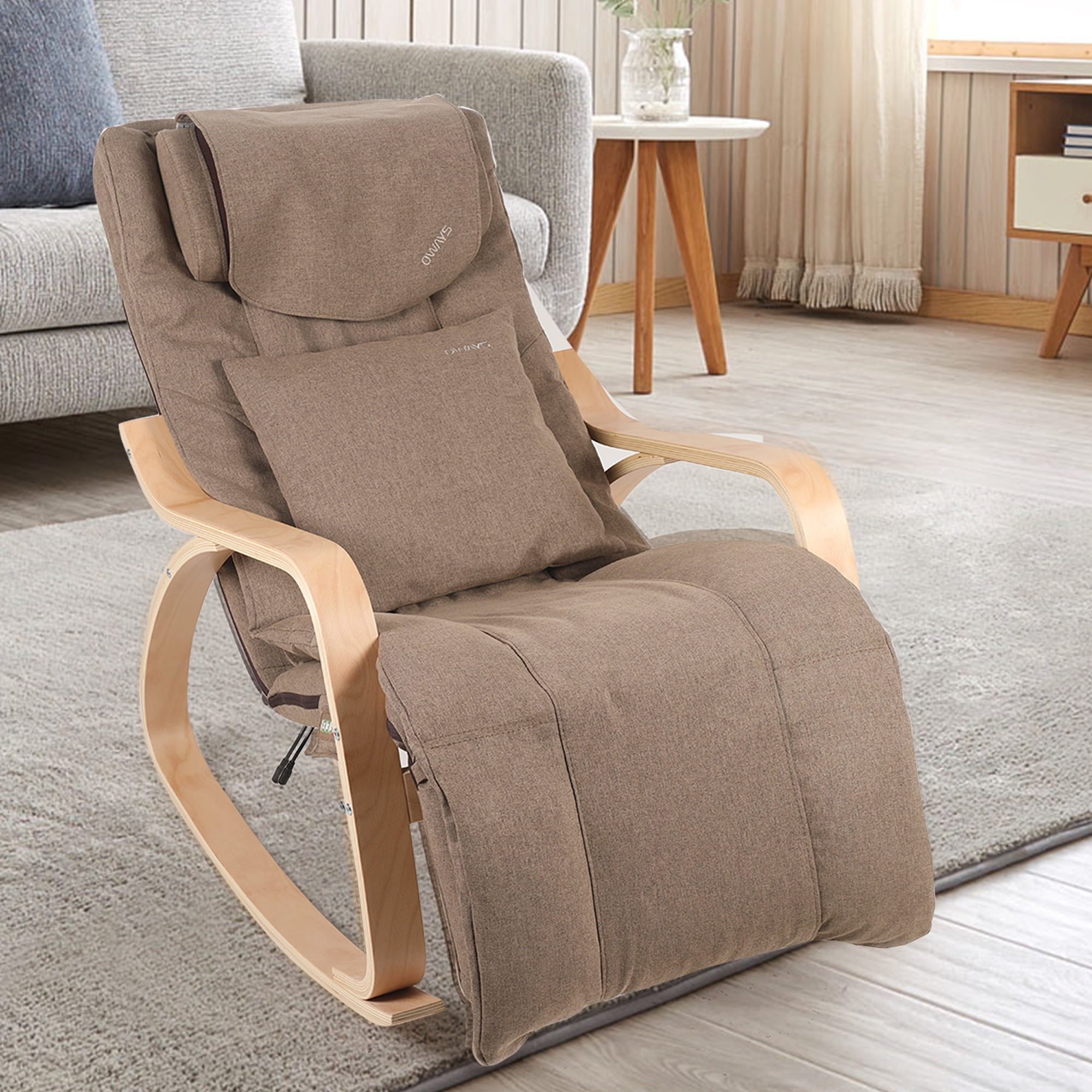 OWAYS Rocking Massage Chair Shiatsu Recliner, Hips Vibration Rolling ...