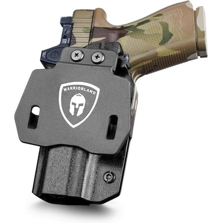 OWB Kydex Paddle Holster, For Glock 23 gen 1 2 3 4 5 pistol, Optics Cut & Adj. Cant, Right Hand