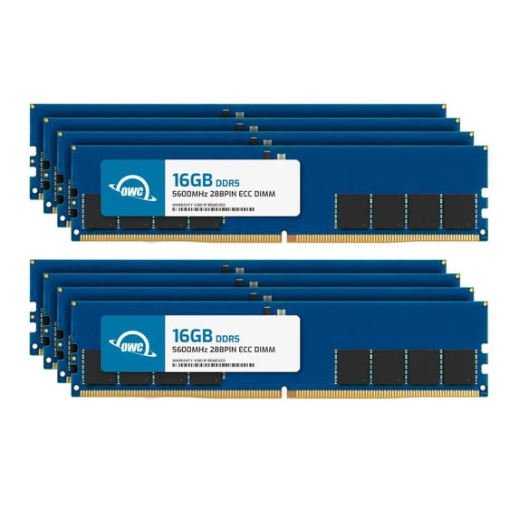5 Select OWC 128GB (8x16GB) DDR5 5600 PC5-44800 CL46 1Rx8 288-pin 1.1V ECC ...