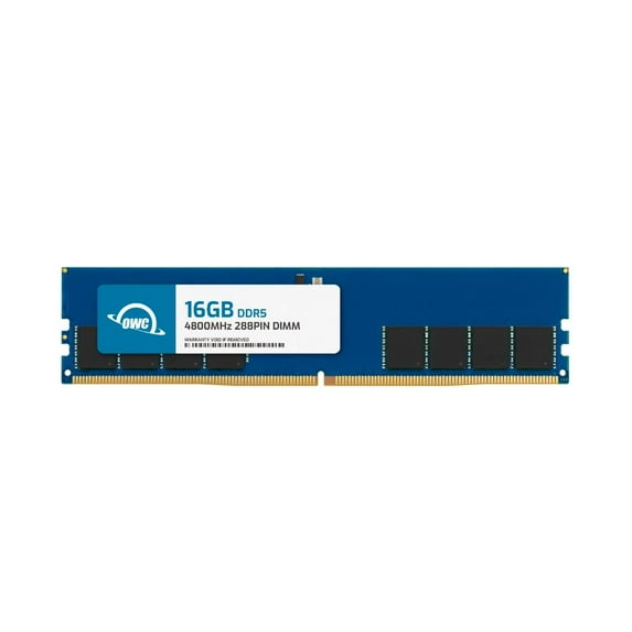 OWC 16GB DDR5 4800 PC5-38400 CL40 1Rx8 288-pin 1.1V Non-ECC UDIMM Memory RAM Module Upgrade for Select Desktops