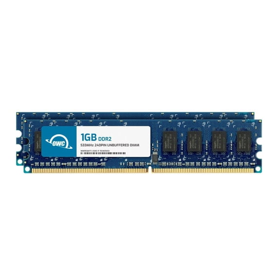 OWC 2GB (2x1GB) DDR2 533 PC2-4200 CL4 1Rx8 240-pin 1.8V Non-ECC UDIMM Memory RAM Module Upgrade Kit for Select Desktops