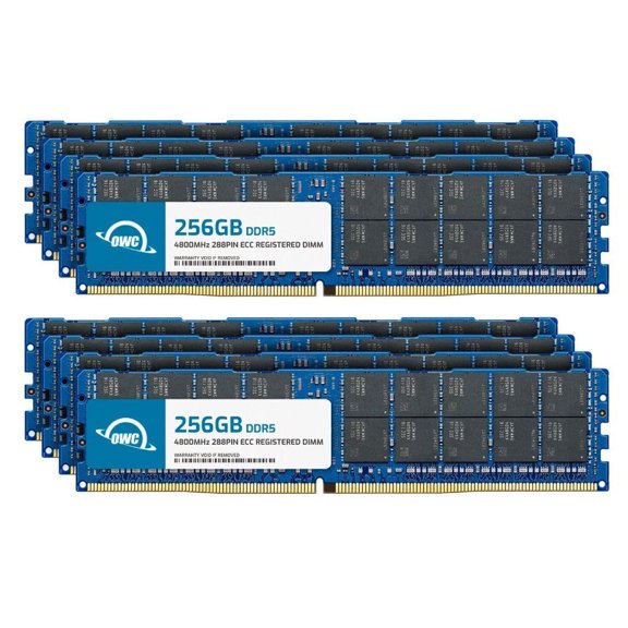 OWC 2TB (8x256GB) DDR5 4800 PC5-38400 CL40 8Rx4 288-pin 1.1V ECC Registered RDIMM Memory RAM Module Upgrade Kitfor Select Workstations, Servers, and NAS Systems
