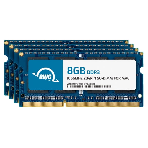 OWC 32.0GB (4 x8GB) PC8500 DDR3 1066 MHz 240 pin Memory RAM Upgrade Kit Compatible with 2009 iMac 27 inch, (OWC8566DDR3S32S)