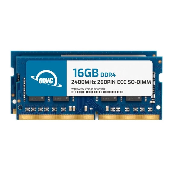 OWC 32GB (2x16GB) DDR4 2400MHZ PC4-19200 CL17 2RX8 ECC Unbuffered SODIMM 1.2V 260-pin Memory RAM