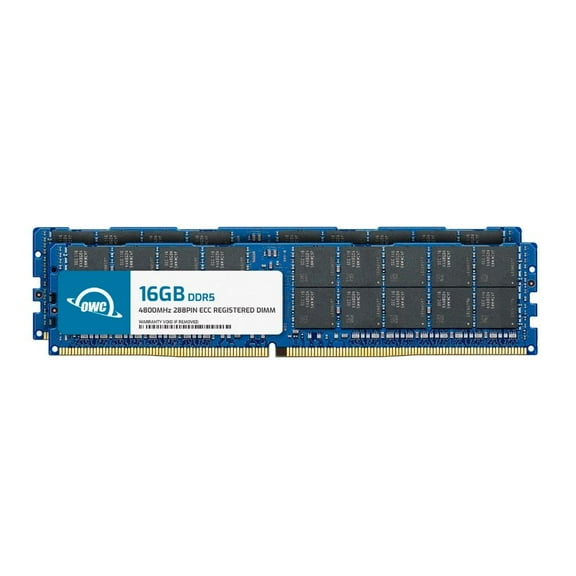 OWC 32GB (2x16GB) DDR5 4800 PC5-38400 CL40 1Rx4 288-pin 1.1V ECC Registered RDIMM Memory RAM Module Upgrade Kit for Select Workstations or Servers
