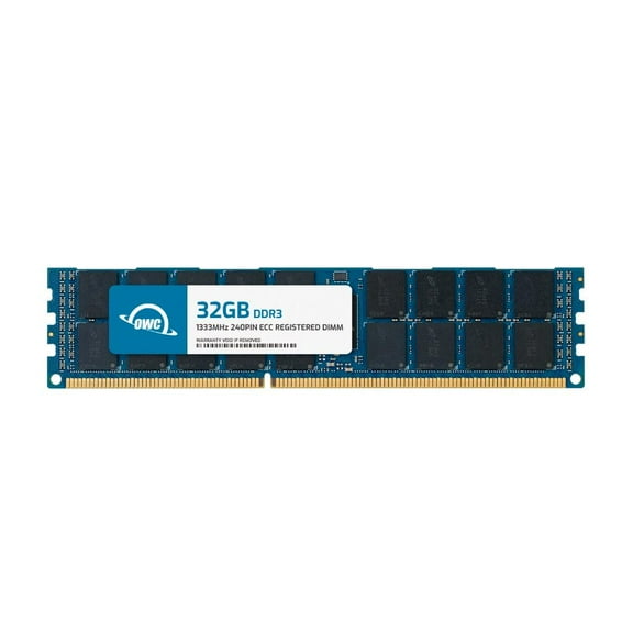 OWC 32GB DDR3 1333 PC3-10600 CL9 4Rx4 240-pin 1.5V ECC Registered RDIMM Memory RAM Module Upgrade for Select Workstations or Servers