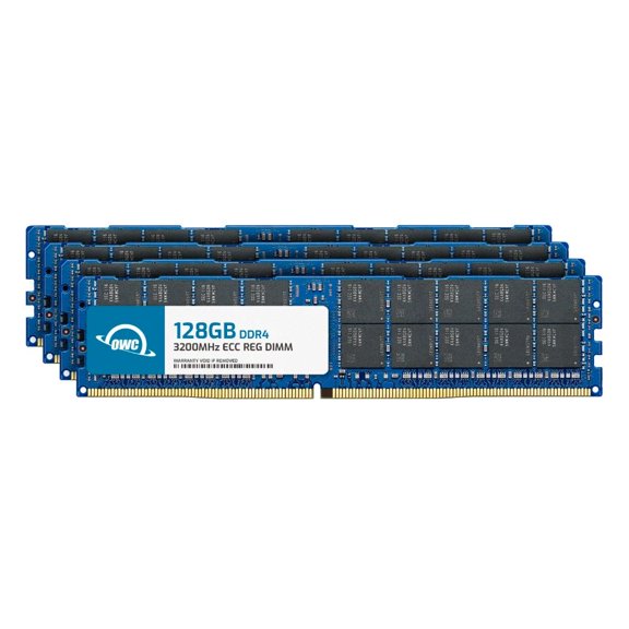 OWC 512GB (4x128GB) DDR4 3200 PC4-25600 CL22 8Rx4 288-pin 1.2V ECC Registered DIMM Memory RAM Module Upgrade Kit for Select Workstations, Servers, and NAS Systems