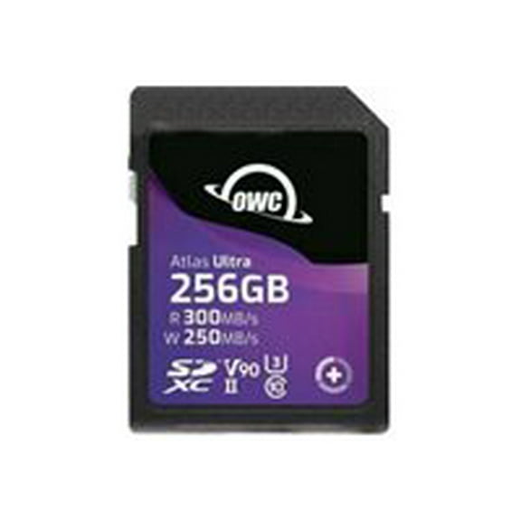 OWC Atlas Ultra - Flash memory card - 256 GB - Video Class V90 / UHS-II U3 / Class10 - SDXC UHS-II