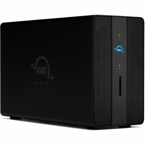 OWC Gemini Thunderbolt (40Gb/s) Dock And Dual-Drive RAID External Storage Enclosure With SoftRAID - Up to 1446MB/s - 2x SATA/NVMe U.2 Drive Bays For 2.5"/3.5" HDD/SSD - Built-in SATA RAID - SoftRAI...