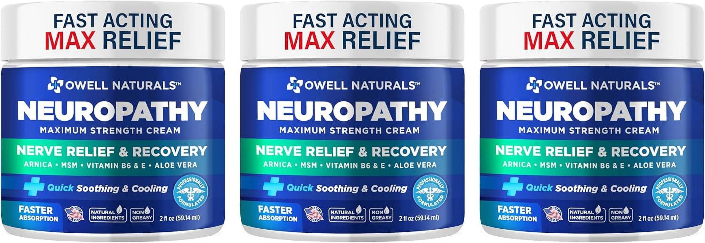OWELL NATURALS Neuropathy Nerve Relief Cream (3 Pack)