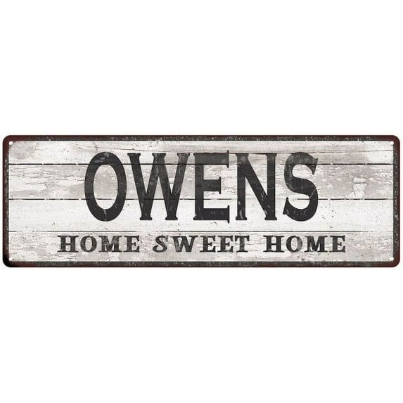 OWENS Home Sweet Home Country Look 6x18 Metal Sign 106180045179