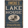 thumbnail image 1 of OWENS'S Lake House Blue Cabin Home Decor Gift 12x18 Metal 112180038126, 1 of 1