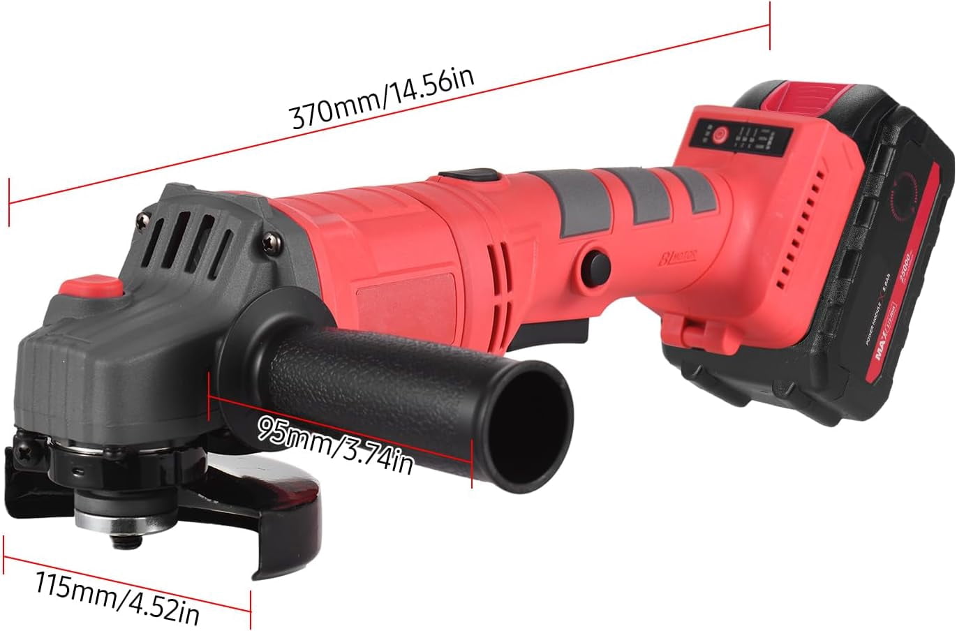 OWIKOL Lithium Battery Grinder,Battery-operated Electric Angle Grinder Tool Kit Portable Lithium Battery Brushless Grinder Machine Rechargeable