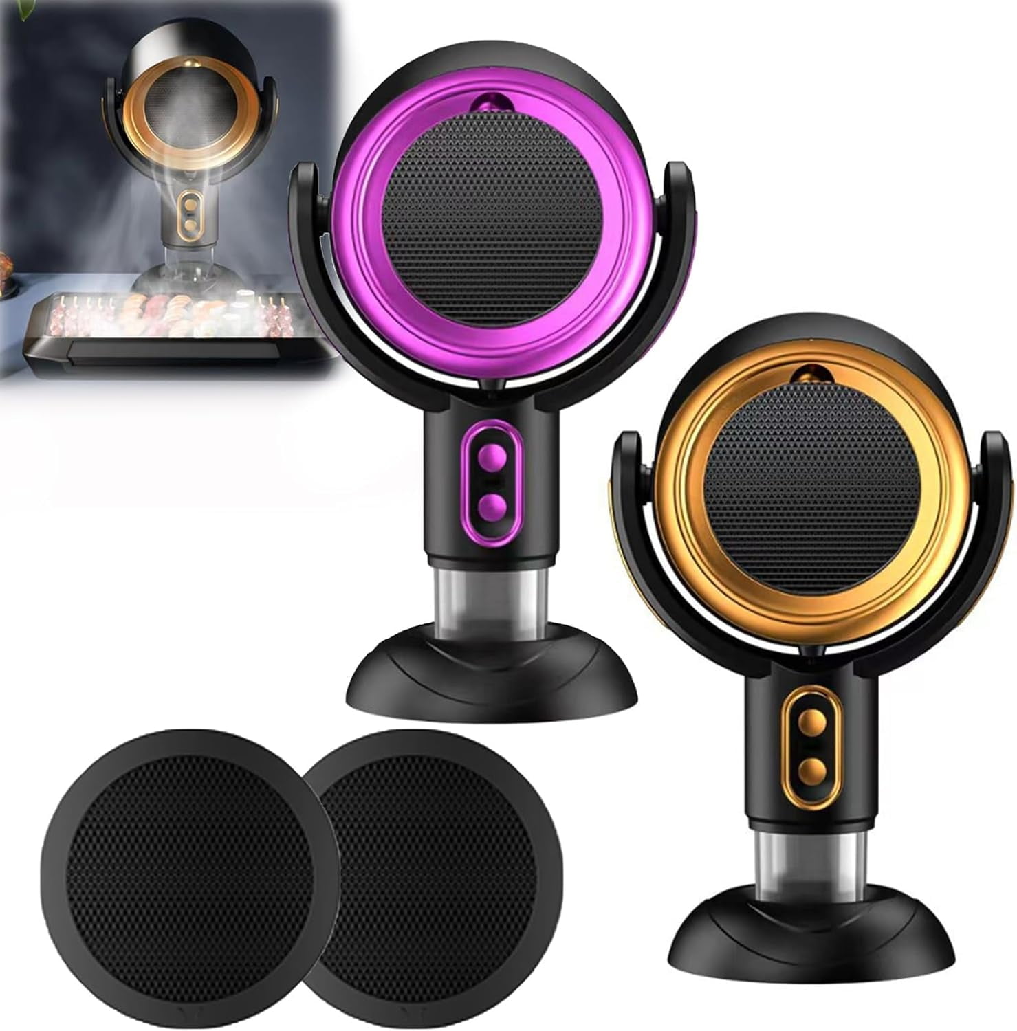 Smoke Away Purifier Fan Puffhide Purifier - Mini Smoke Diffuser And Portable Smoke Air Purifier, Smoke Fan For Smoking Indoors With Rechargeable Design.Puff Hide Smoke. (Plug-in Purple - View #5