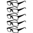 thumbnail image 1 of OWL 5 Pack Reading Glasses for Men and Women Black Rectangular Readers, 1 of 5