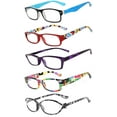 OWL 5 Pack Reading Glasses Womens Colorful Assorted Readers