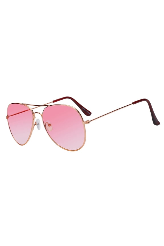 Aviator Sunglasses Gold Metal Frame Gradiant Lens for Men and Women