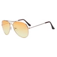 thumbnail image 1 of OWL Aviator Sunglasses Gold Metal Frame Two Tone Lens for Men and Women, 1 of 6