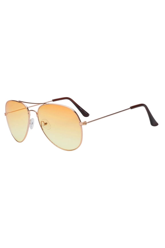Aviator Sunglasses Gold Metal Frame Two Tone Lens for Men and Women