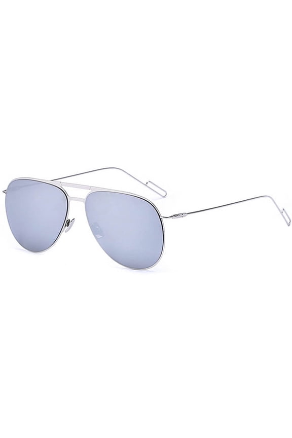 Aviator Womens Designer Sunglasses Silver Metal Ladies Sun Glasses