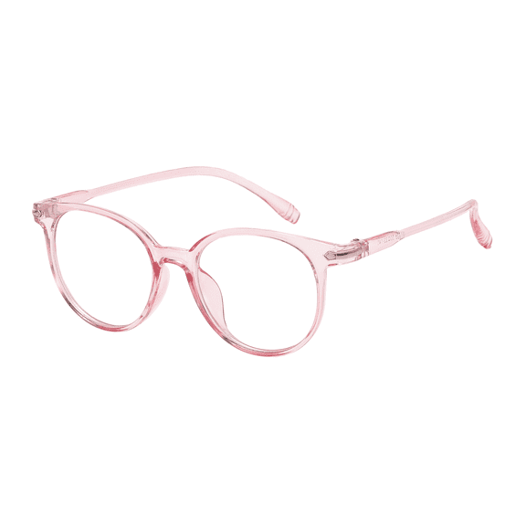 OWL Blue Light Blocking Glasses for Women/Men - Retro Round Eyewear Anti Eyestrain Computer Eyeglasses UV Glare Filter Eyewear - Ideal for Computer Use, Reading, Gaming, TV, Phones - Pink