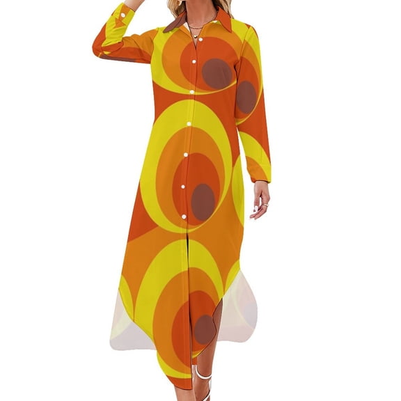 OWL EYES Long Sleeved Shirt Dress Women's dress wedding dresses for parties